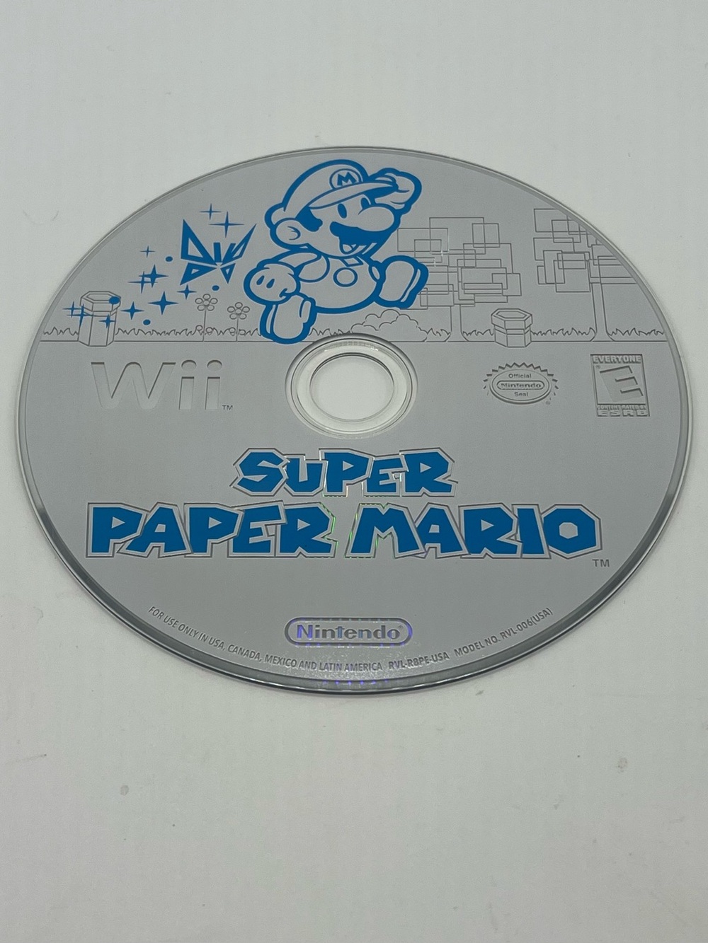 Super Paper Mario (Nintendo Wii, 2007) Tested - Working - Disc Only